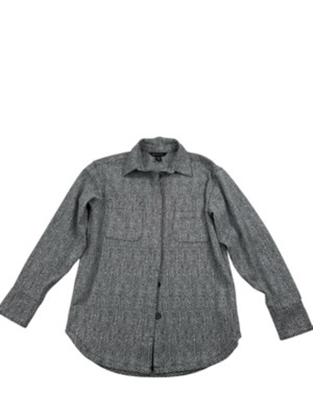 Athleta Textured Shirt Jacket Button Up in Braiden Black White Size XXS